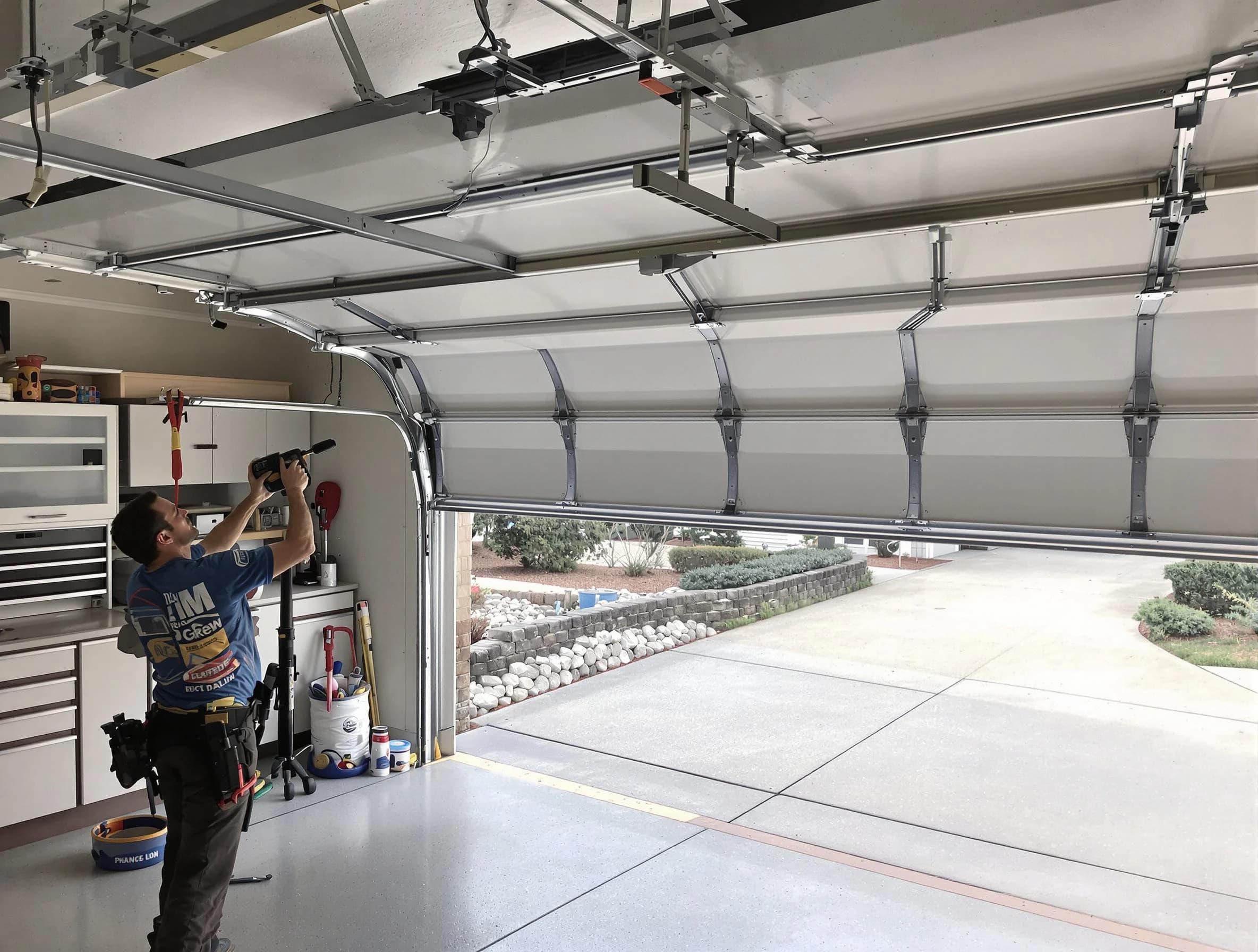 Garage door track repair service by Parsippany-Troy Hills Garage Door Repair in Parsippany-Troy Hills