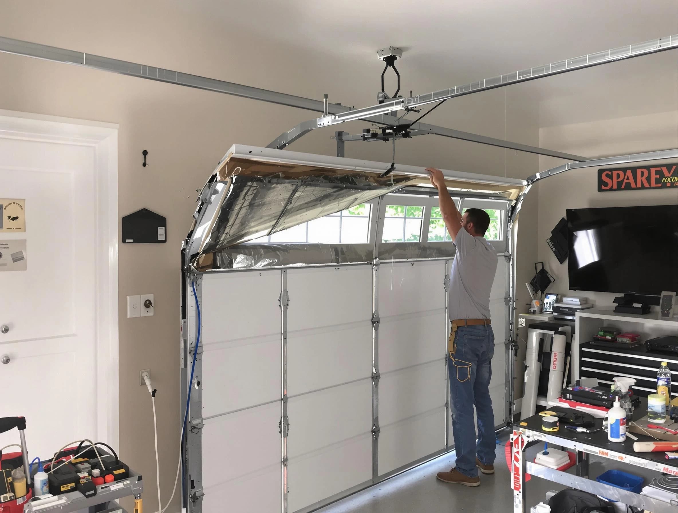 Garage door section replacement by Parsippany-Troy Hills Garage Door Repair in Parsippany-Troy Hills