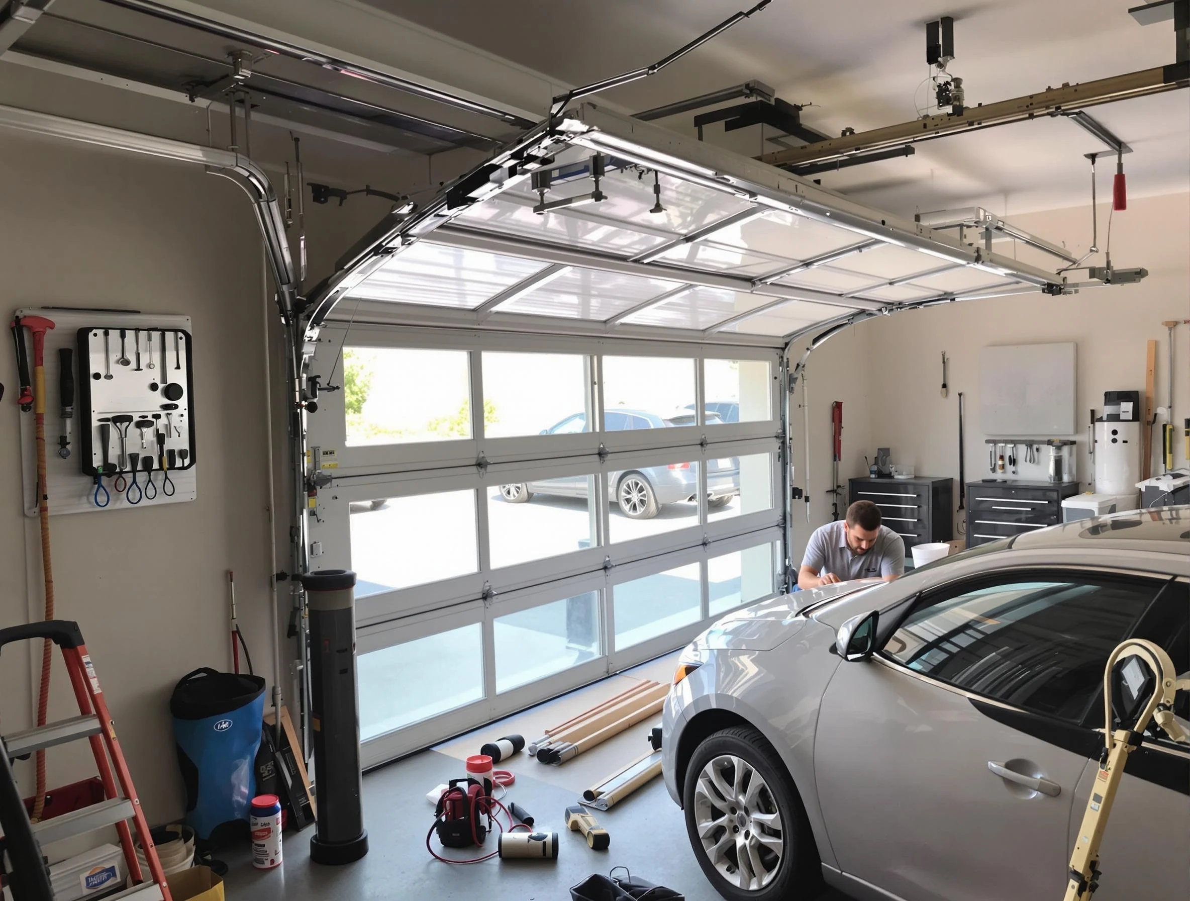 Garage door noise reduction service by Parsippany-Troy Hills Garage Door Repair in Parsippany-Troy Hills