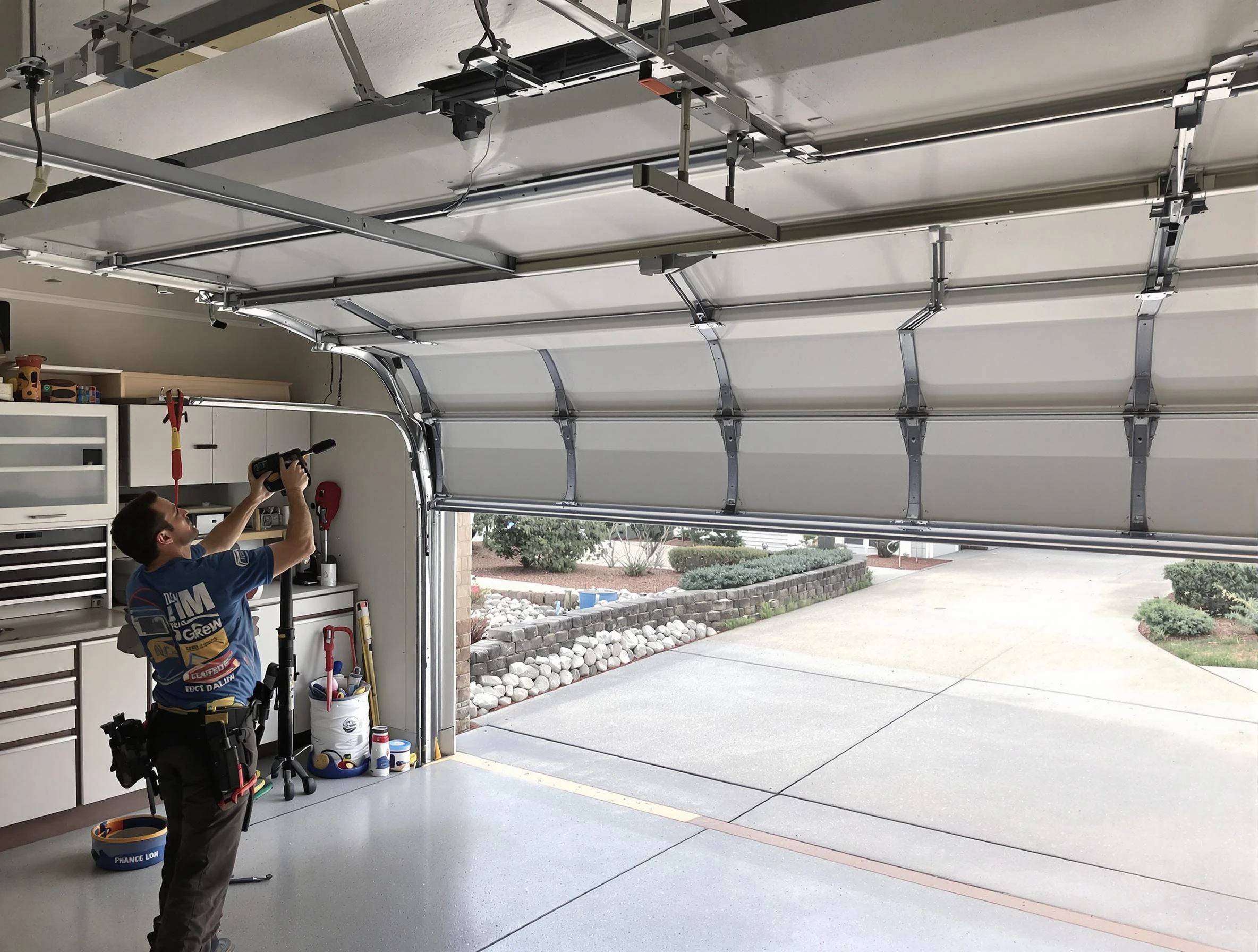 Garage door track repair service by Parsippany-Troy Hills Garage Door Repair in Parsippany-Troy Hills